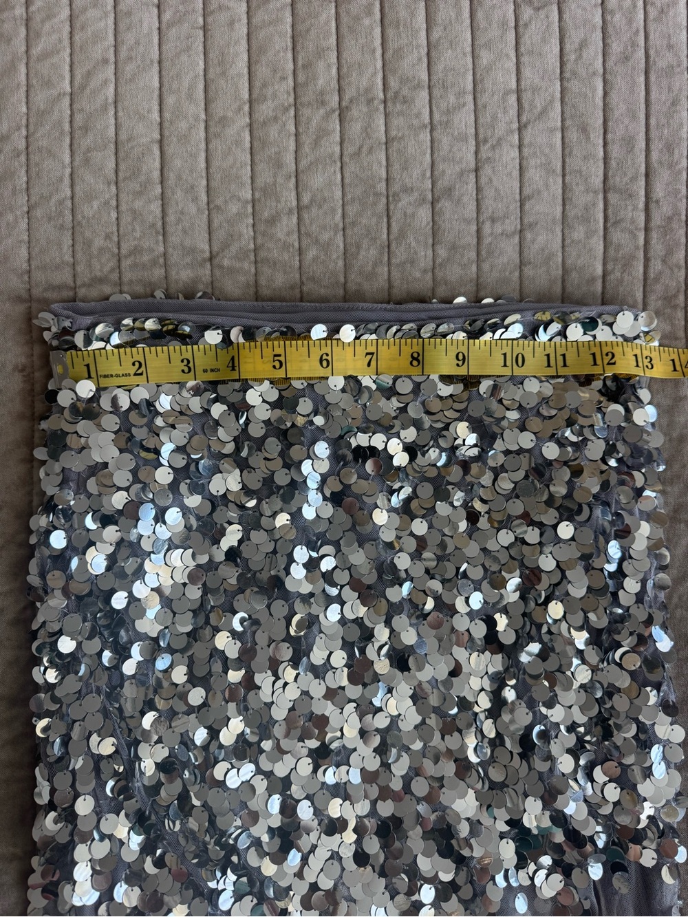 Cynthia Rowley Silver Sequin Sheer Midi Skirt Size 0 NWT - Picture 4 of 6